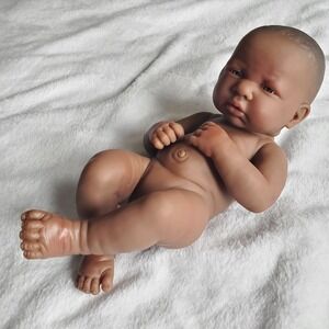 Berenguer Newborn Baby Girl Doll Realistic African American Black Vinyl 23-06